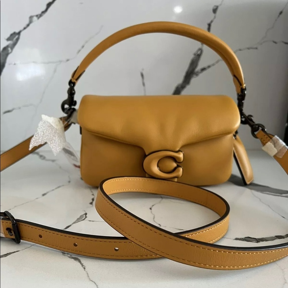 Coach Tabby shoulder bag 18 in Buttercup Pillow leather